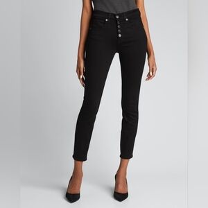 Veronica Beard Black Onyx Debbie High-Rise Skinny Jeans